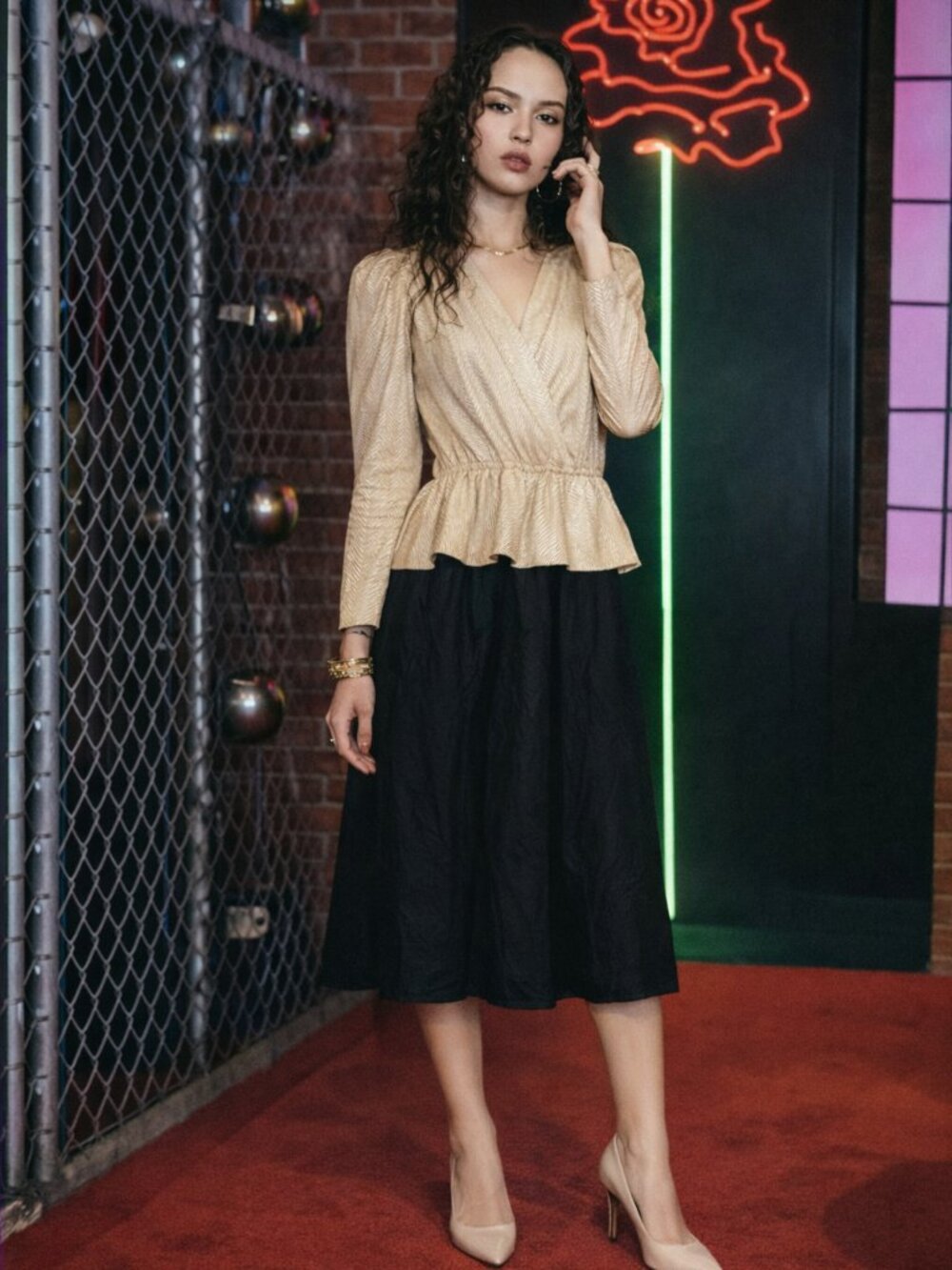 Vintage retro 1980s je petite dress